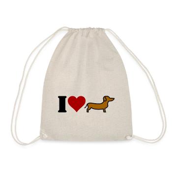 I love Dackel - Sac de sport léger - nature - Devant