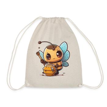 Honeybee - Drawstring Bag - nature - Front