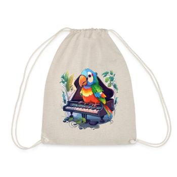 Papageien-Pianist - Turnbeutel - Natur - Vorne