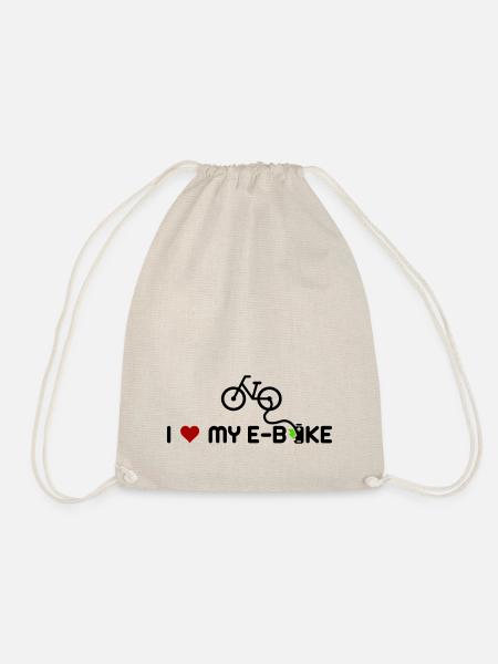 I love my e-bike ebike - Turnbeutel - Natur