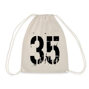 35 Nummer 35 - Turnbeutel - Natur - Vorne