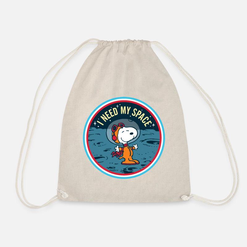Peanuts Snoopy I Need My Space Spruch - Turnbeutel - Natur