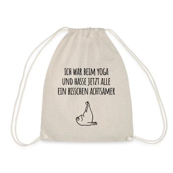 Yoga Frosch - Turnbeutel - Natur - Vorne