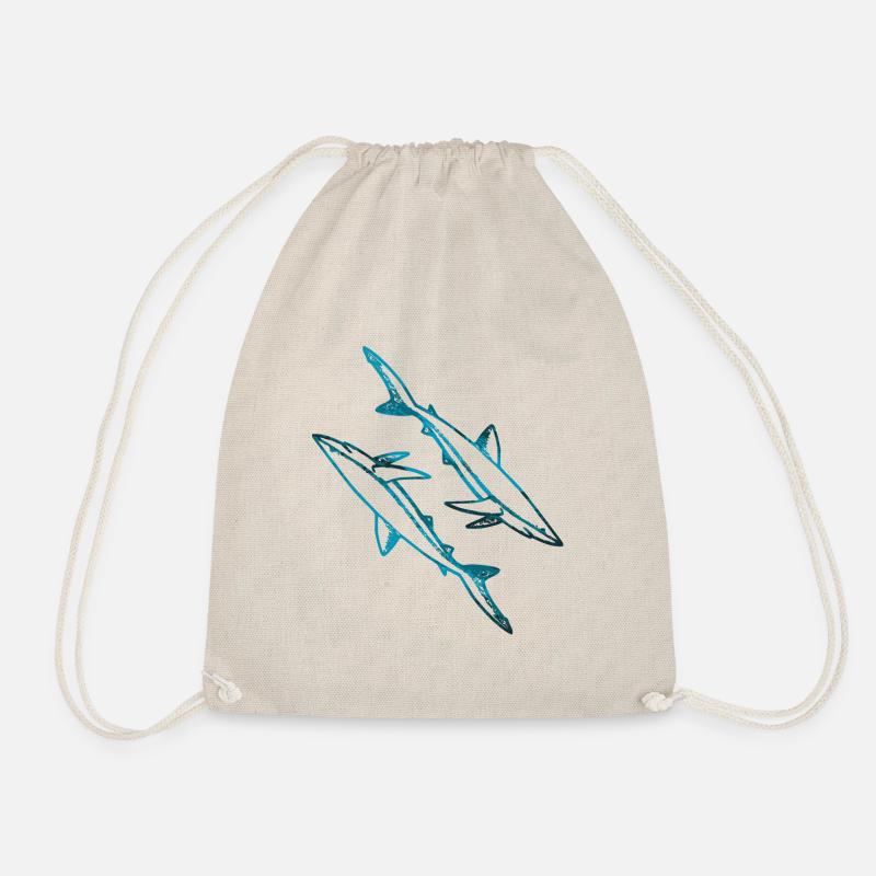 sharks - Drawstring Bag - nature