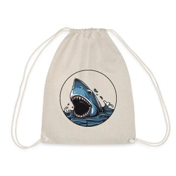 Shark - Drawstring Bag - nature - Front