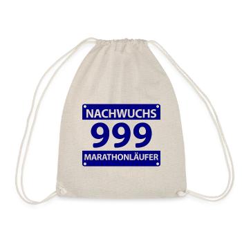 Nachwuchs Marathonläufer Läufer Laufen Baby Jungen - Turnbeutel - Natur - Vorne