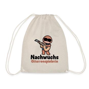 Nachwuchs Gitarrenspielerin Gitarre Baby Mädchen - Turnbeutel - Natur - Vorne