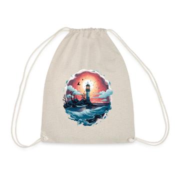 Lighthouse and sea - Drawstring Bag - nature - Front