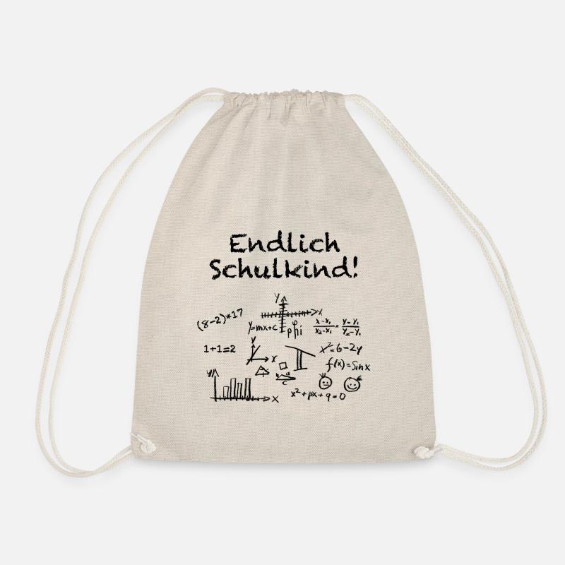 Endlich Schulkind - Turnbeutel - Natur