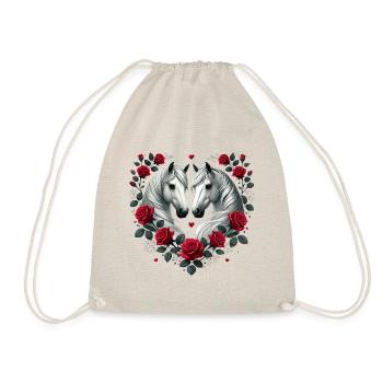 Chevaux et Roses Design Romantique Saint-Valentin - Sac de sport léger - nature - Devant