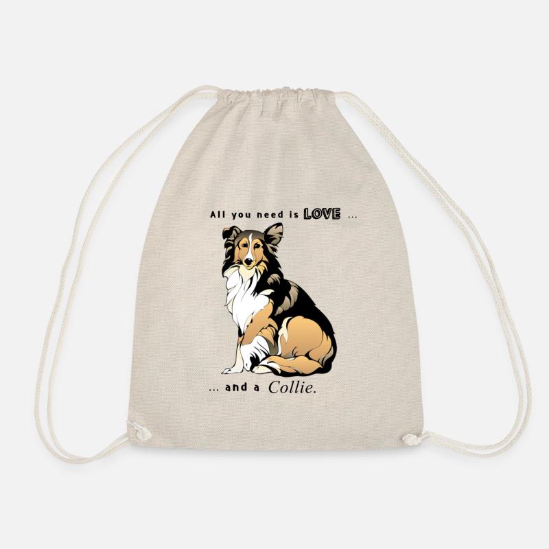 collie - Turnbeutel - Natur