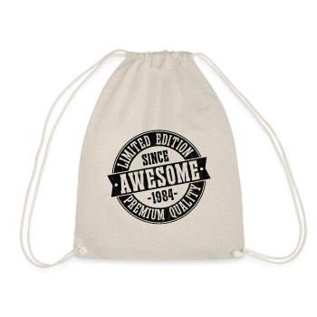 Great since 1984 Vintage Vintage Birthday - Drawstring Bag - nature - Front