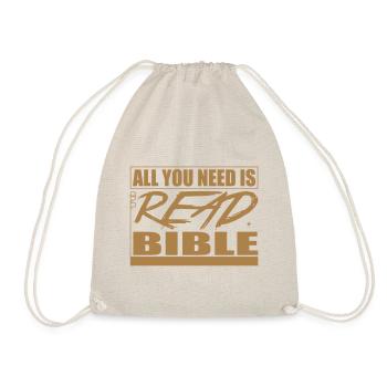 All you need is to read Bible - Drawstring Bag - nature - Front