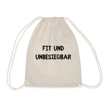 Fit und Unbesiegbar - Turnbeutel - Natur - Vorne