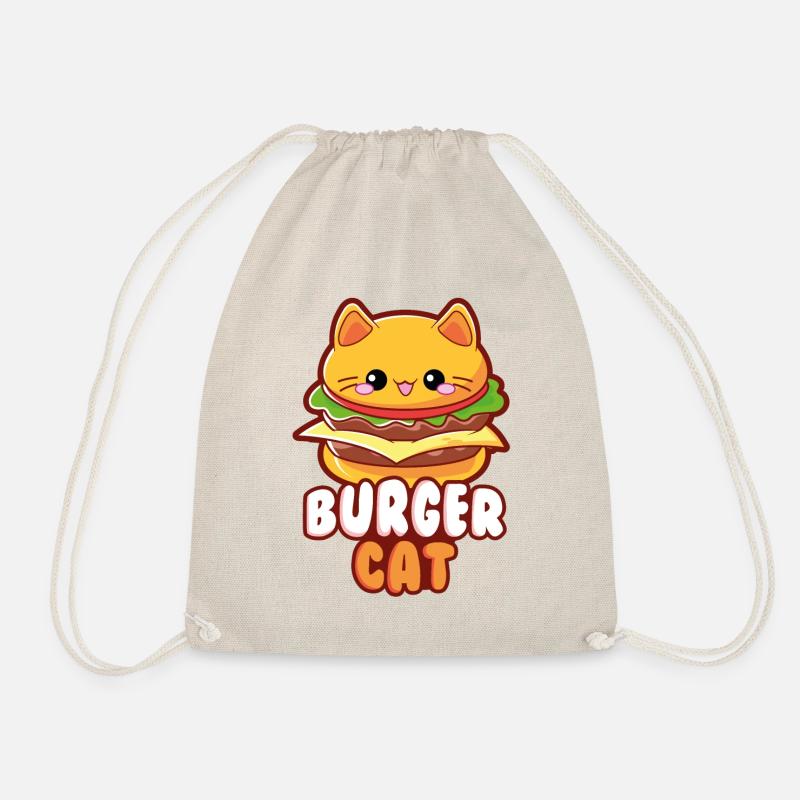 Burger Cat / Burger Katze moodrush - Turnbeutel - Natur