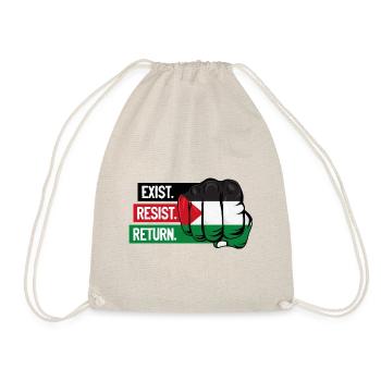 Fist with Palestinian Flag. Exist. Resist. Return - Sac de sport léger - nature - Devant