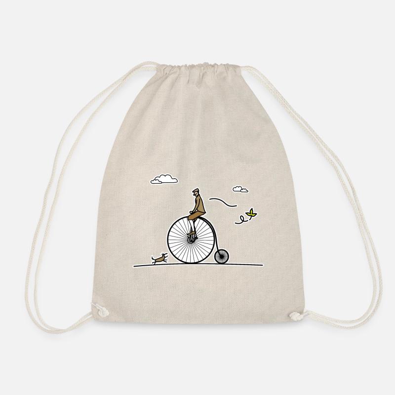 Antique bike - Drawstring Bag - nature