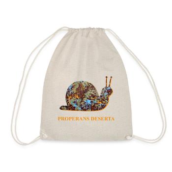 Hurry with time Latin Snail E 85 - Drawstring Bag - nature - Front