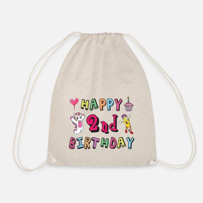 Alles Gute zum 2. Geburtstag. 2 Jahre Kindergeburt - Turnbeutel - Natur
