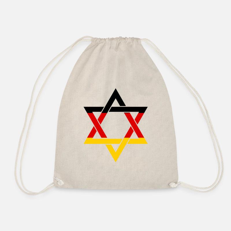 STOLZER DEUTSCHER JUDE Judentum Juden Menorah - Turnbeutel - Natur
