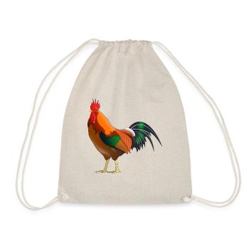 Rooster - Drawstring Bag - nature - Front