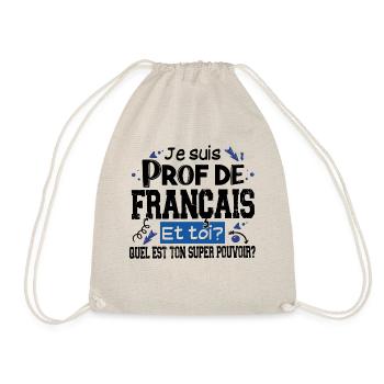 Prof Professeur Français Métier Humour - Sac de sport léger - nature - Devant
