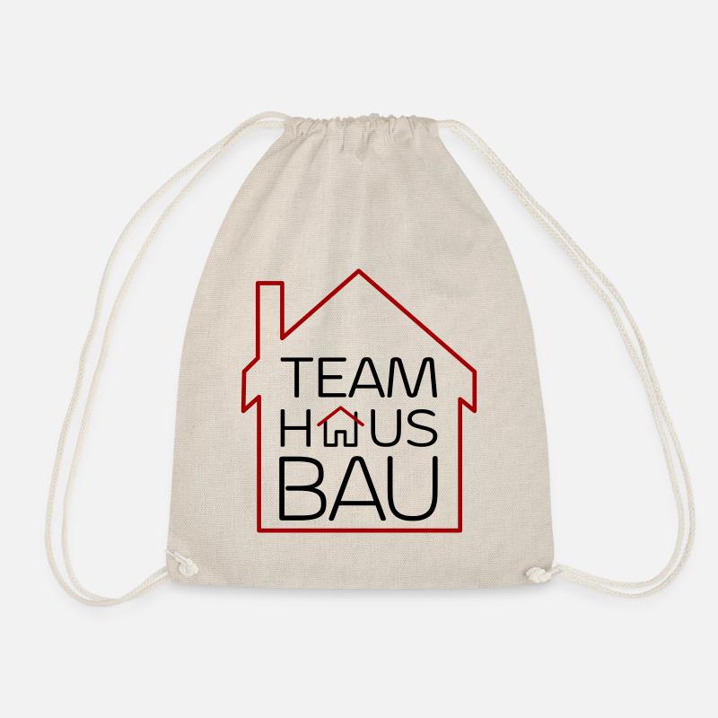 Team Hausbau - Turnbeutel - Natur