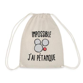Impossible j'ai pétanque - Sac de sport léger - nature - Devant