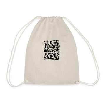 Squats low - Drawstring Bag - nature - Front
