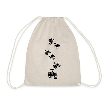 Fishing reel symbol icon - Drawstring Bag - nature - Front
