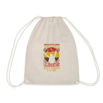 Juneteenth Black History Day Pride Gift - Drawstring Bag - nature - Front