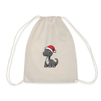 Dinosaure Brontosaure Noël Mignon - Sac de sport léger - nature - Devant