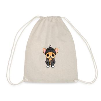 Chihuahua Dog Stylish - Drawstring Bag - nature - Front