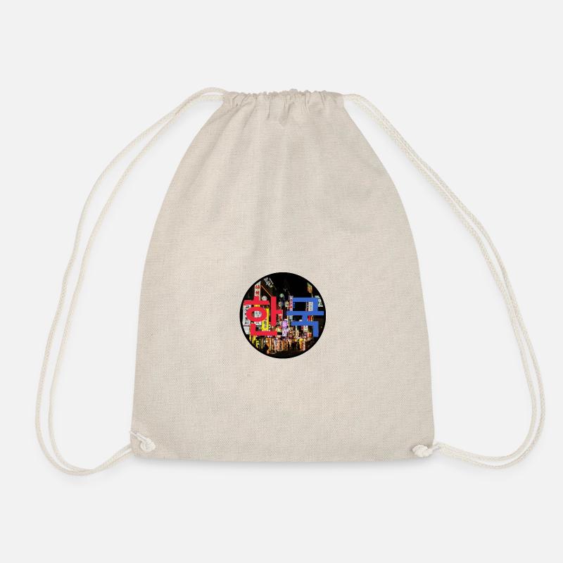 Korea night color - Drawstring Bag - nature