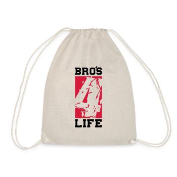 bros_4_life_cb2 - Turnbeutel - Natur - Vorne