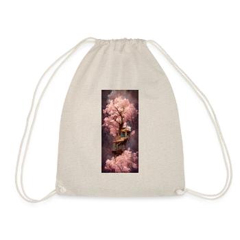 The cherry tree house - Drawstring Bag - nature - Front