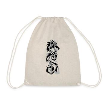 dragon11 noir kanji dragon gris - Sac de sport léger - nature - Devant