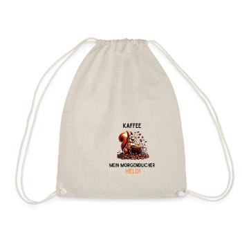 Coffee is my morning hero! - Drawstring Bag - nature - Front