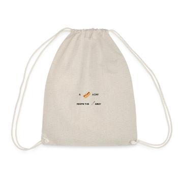 A hot dog a day keeps the doctor away - Drawstring Bag - nature - Front