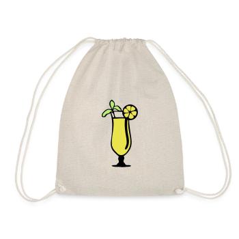 verre apero citron cocktail 1 - Sac de sport léger - nature - Devant