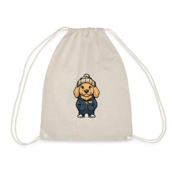 Golden Retriever Hund Winter - Turnbeutel - Natur - Vorne