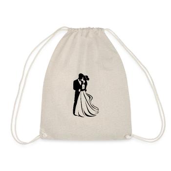 Bride and groom Bride Groom - Drawstring Bag - nature - Front