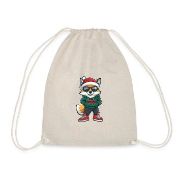 Fox Christmas Ugly Christmas - Drawstring Bag - nature - Front