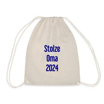 Stolze Oma 2024 – Perfekt für frischgebackene Omas - Turnbeutel - Natur - Vorne