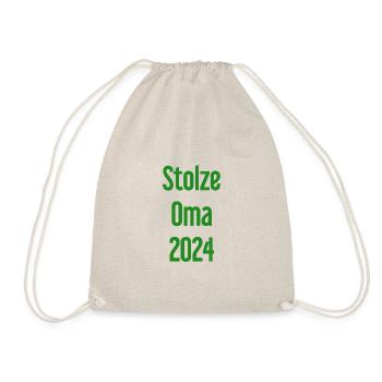 Stolze Oma 2024 – Perfekt für frischgebackene Omas - Turnbeutel - Natur - Vorne