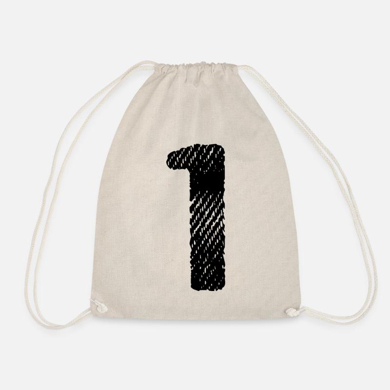 1 number jersey - Drawstring Bag - nature