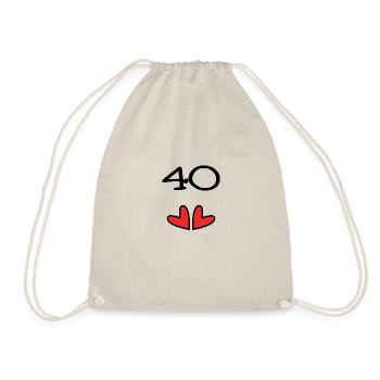 40. 40 YEARS. 40th ANNIVERSARY. 40TH ANNIVERSARY. - Drawstring Bag - nature - Front