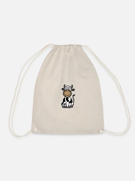 Cute cow - Drawstring Bag - nature