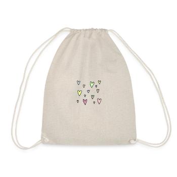 Colorful hearts 💕 - Drawstring Bag - nature - Front