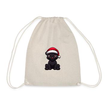 Panther Christmas Cute - Drawstring Bag - nature - Front